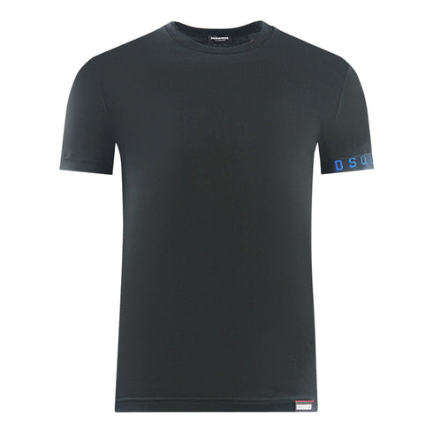 Dsquared2 Brand Logo on Sleeve Black Underwear T-Shirt D9M3S4870 16